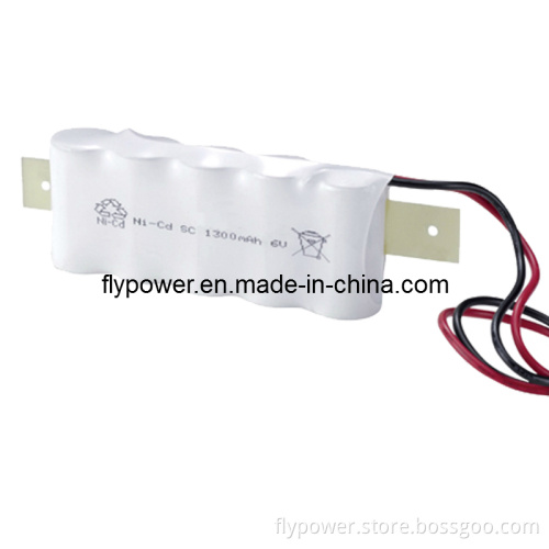 Ni-CD Battery 6V Sc1300mAh Rechargeable Battery for Emergency Light (FD-SC1300T)